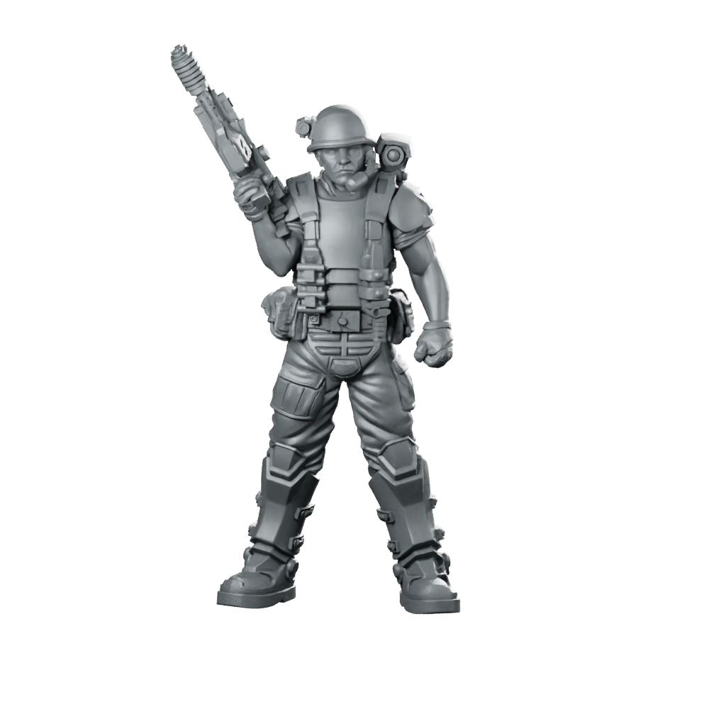 Aliens Oji Alkasid Space Marine Science Fiction Miniature Miniature 360 Spin 01