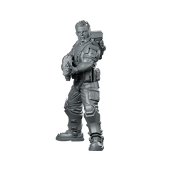 Billy Joe Space Marine Action Miniature Raygun Hero Miniature 360 Spin 01
