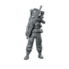 Aliens Regin Velasquez Marine Miniature Sci-Fi Female Soldier Miniature 360 Spin 01