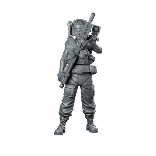 Aliens Regin Velasquez Marine Miniature Sci-Fi Female Soldier Miniature 360 Spin 01