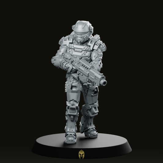 Human Space Military Heavy Infantry A Miniature -Papsikels Miniatures - We Print Miniatures
