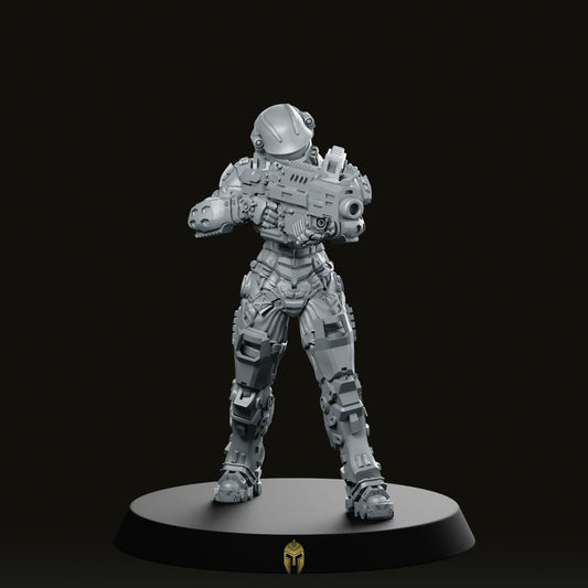 Human Space Military Heavy Infantry B Miniature -Papsikels Miniatures - We Print Miniatures