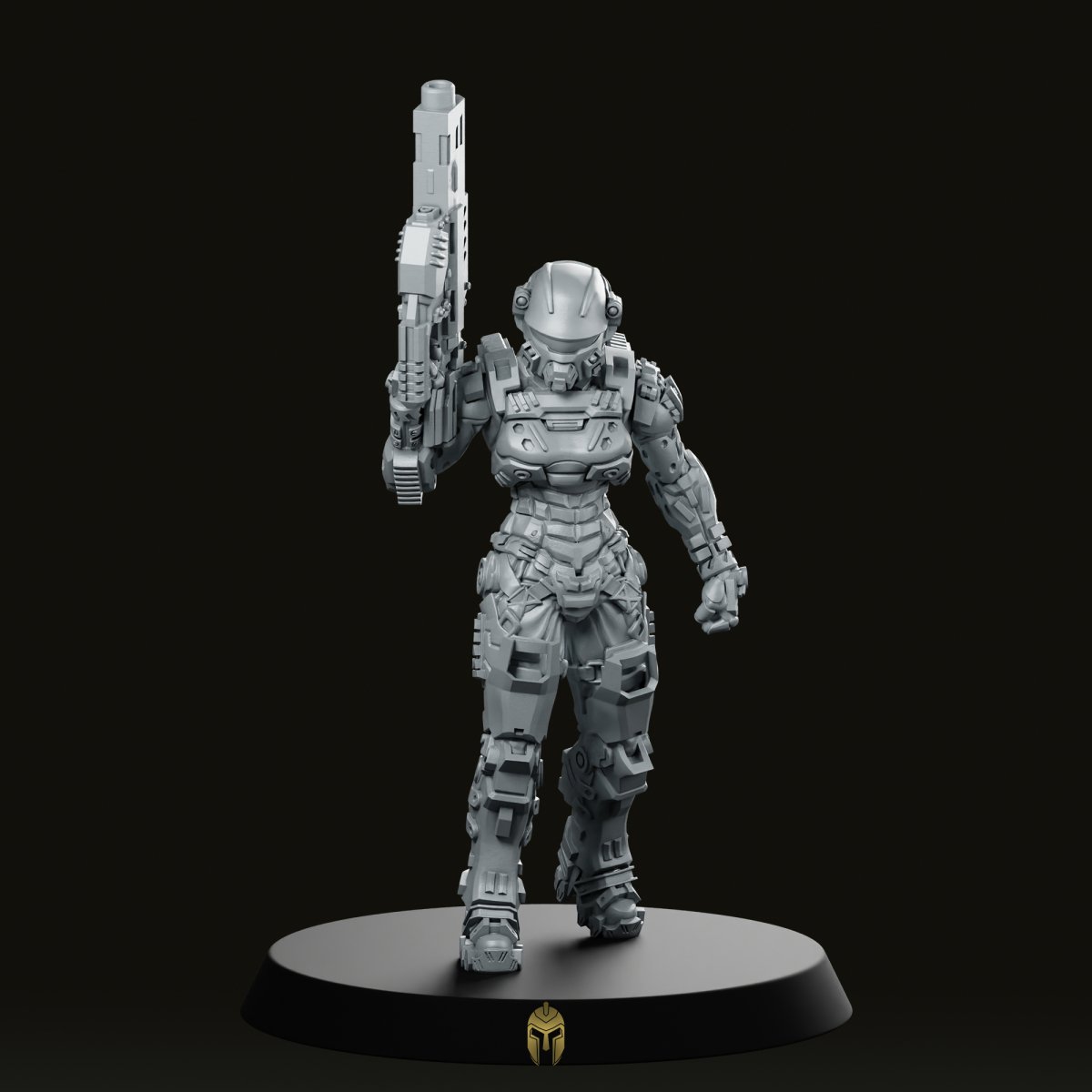 Human Space Military Heavy Infantry C Miniature -Papsikels Miniatures - We Print Miniatures