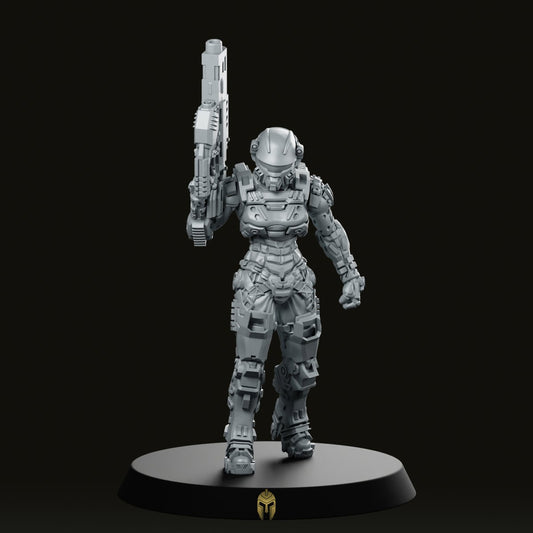 Human Space Military Heavy Infantry C Miniature -Papsikels Miniatures - We Print Miniatures