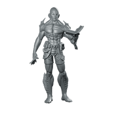 Humanoid Amphibious Man 2 Miniature Alien Guardian - Papsikels Miniatures - We Print Miniatures