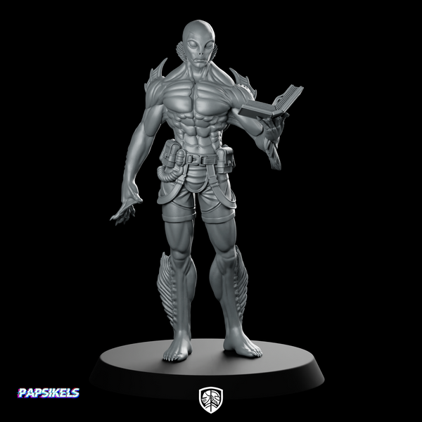 Humanoid Amphibious Man 2 Miniature Alien Guardian