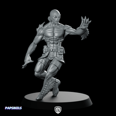 Humanoid Amphibious Man 3 Miniature Alien Warrior - Papsikels Miniatures - We Print Miniatures