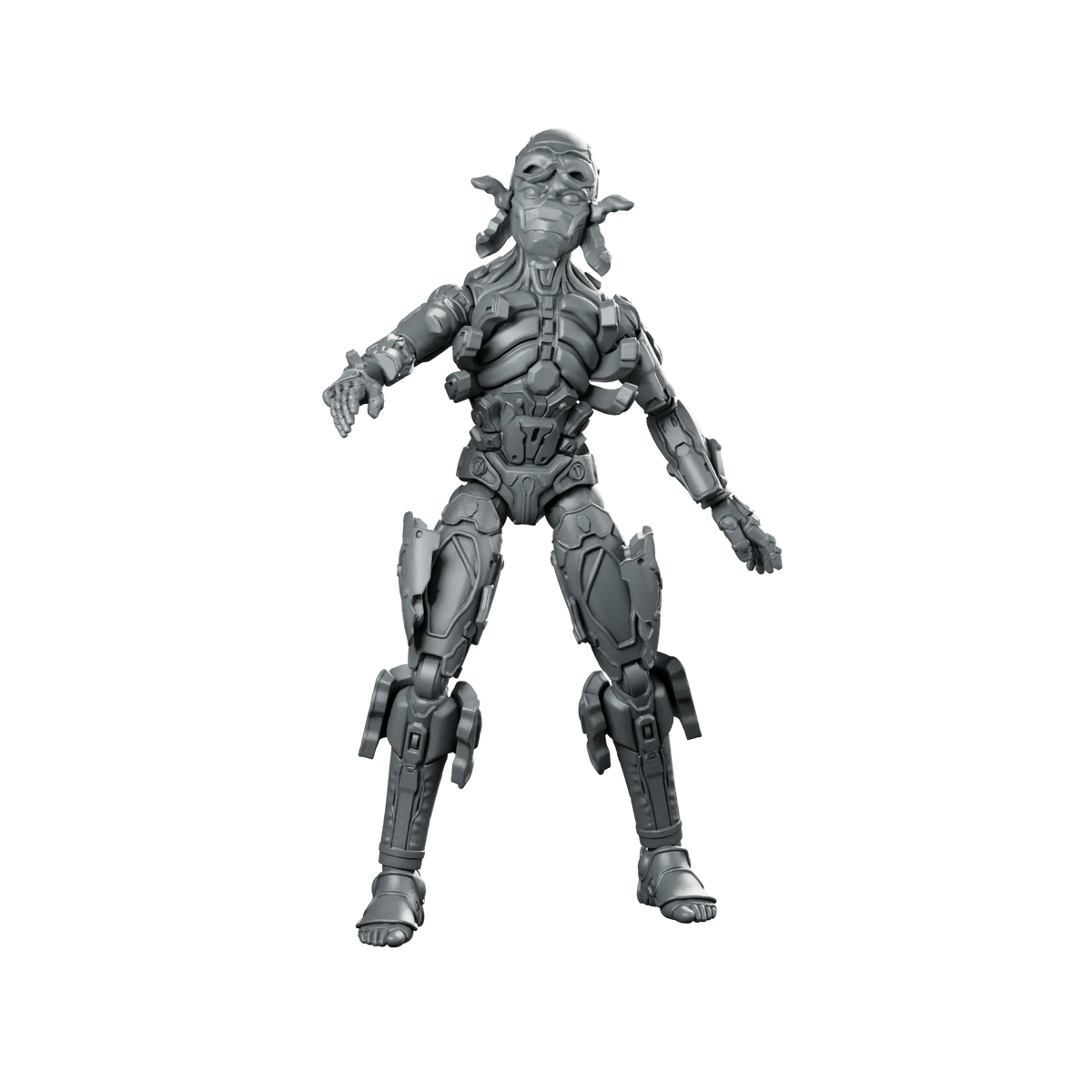 Humanoid Bot Walker Overdrive 2 Wargame Miniature Miniature 360 Spin 01