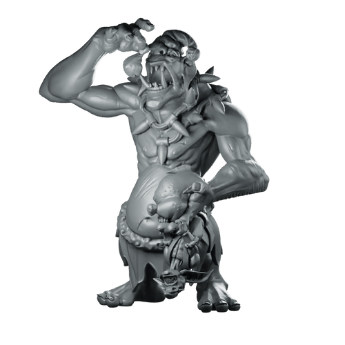 Hungry Troll Miniature Ravenous RPG Monster Brute - CastNPlay - We Print Miniatures