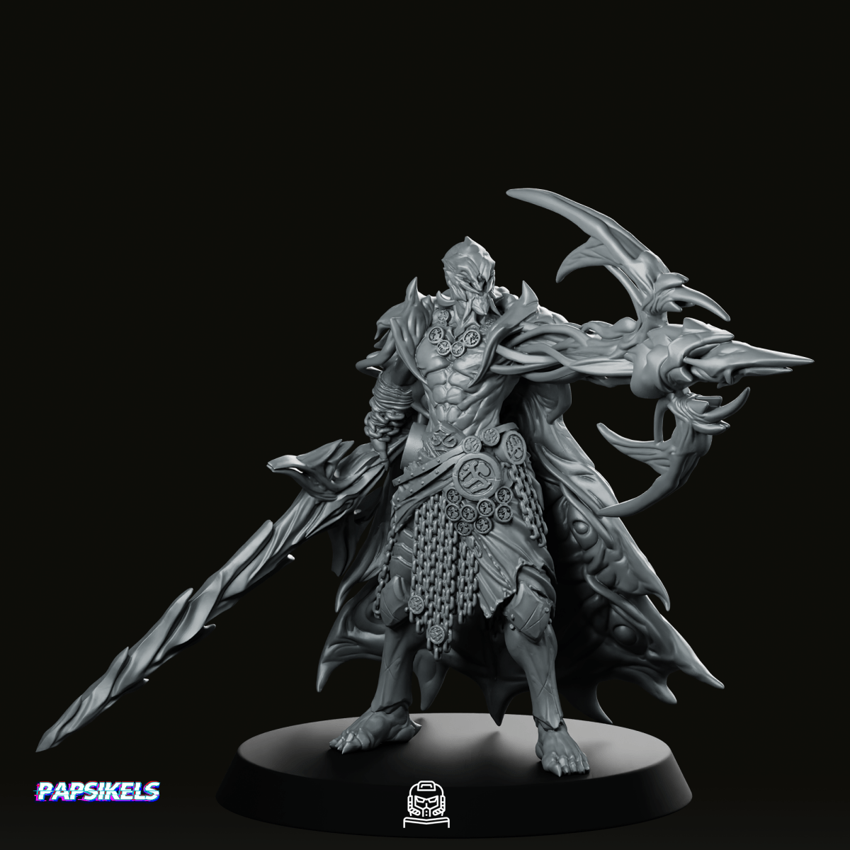 Hunter Of Left Hand Brutality Miniature - Papsikels Miniatures - We Print Miniatures