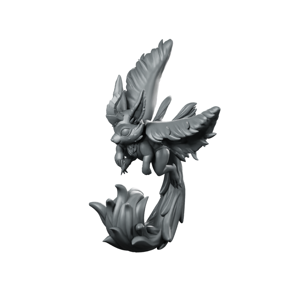 Hyrnin Miniature Winged Hybrid Sci-Fi Character Miniature 360 Spin 01