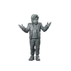 Idol Demon Hunter Manager 1 Miniature Exasperated Leader - Papsikels Miniatures - We Print Miniatures