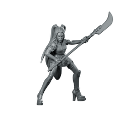 Idol Demon Hunter Mira 3 Miniature Cyberpunk - Papsikels Miniatures - We Print Miniatures