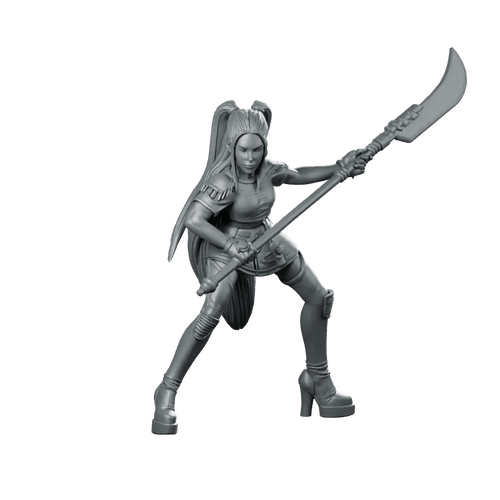 Idol Demon Hunter Mira 3 Miniature Cyberpunk - Papsikels Miniatures - We Print Miniatures