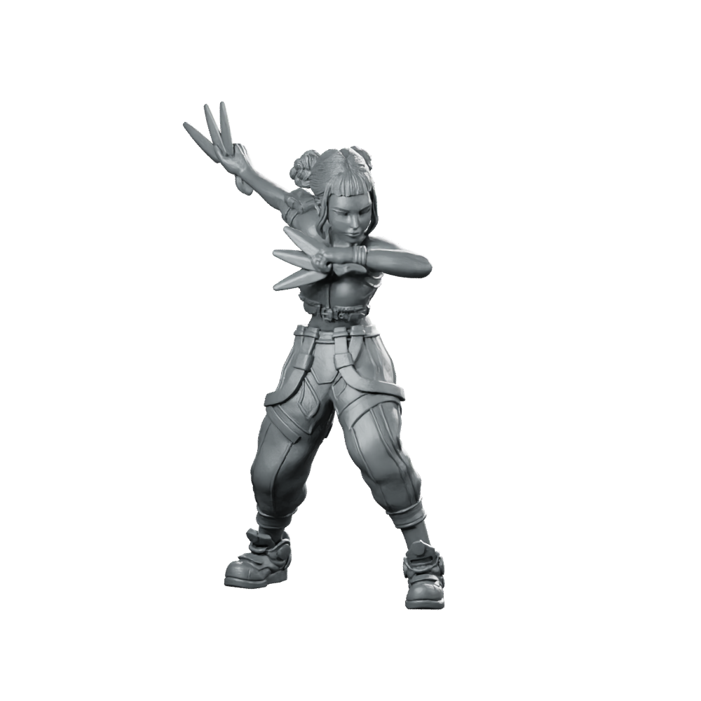 Idol Demon Hunter Zoey 2 Miniature Cyberpunk Miniature 360 Spin 01