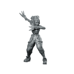 Idol Demon Hunter Zoey 2 Miniature Cyberpunk - Papsikels Miniatures - We Print Miniatures