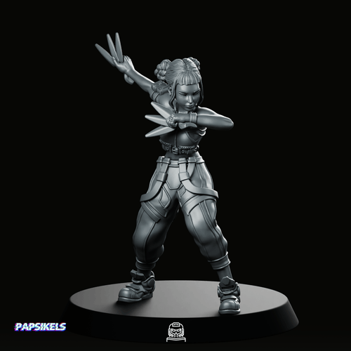 Idol Demon Hunter Zoey 2 Miniature - Papsikels Miniatures - We Print Miniatures