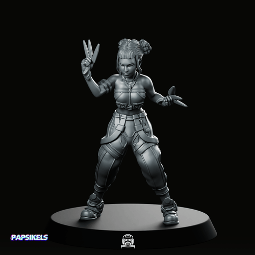 Idol Demon Hunter Zoey 3 Miniature - Papsikels Miniatures - We Print Miniatures