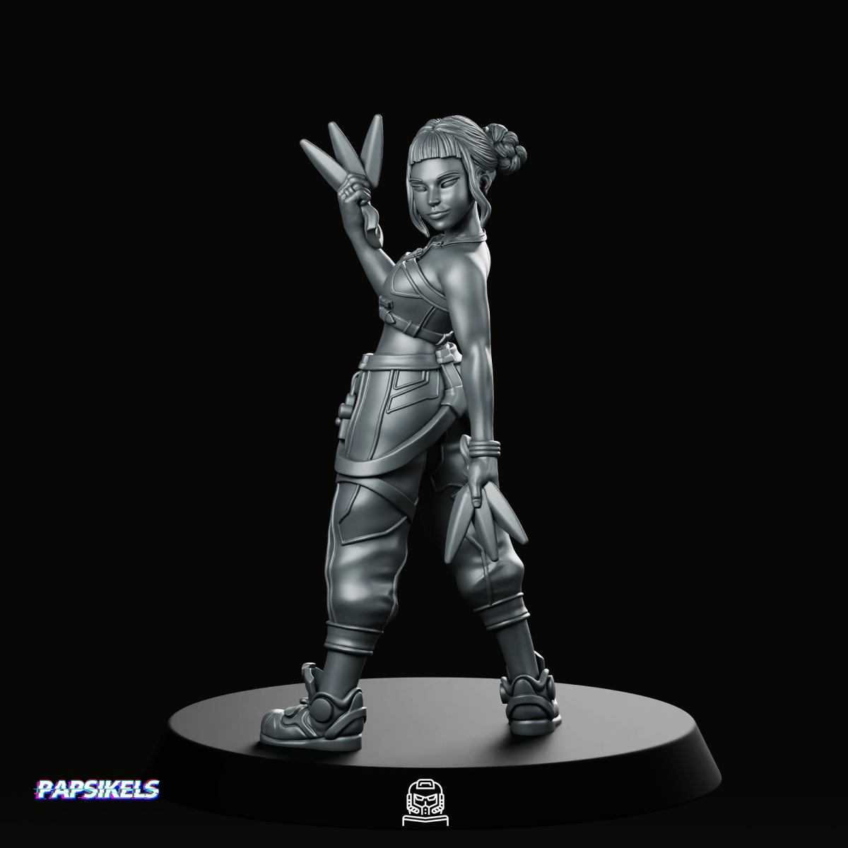Idol Demon Hunter Zoey Miniature - Papsikels Miniatures - We Print Miniatures
