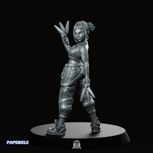 Idol Demon Hunter Zoey Miniature - Papsikels Miniatures - We Print Miniatures