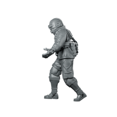 Ike Deadmeter Rowe v1 Miniature Cyberpunk Operative Miniature 360 Spin 01