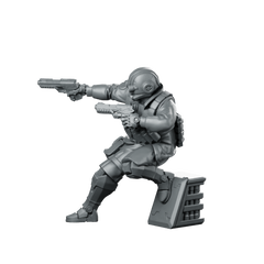 Ike Deadmeter Rowe v2 Miniature Cyberpunk Operative Miniature 360 Spin 01