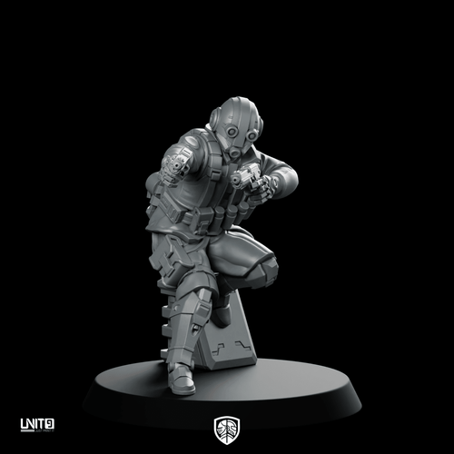 Ike Deadmeter Rowe v2 Miniature Cyberpunk Operative - Unit9 - We Print Miniatures