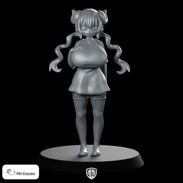 Ilulu Miniature Anime Fantasy Girl Resin RPG - RN Estudio - We Print Miniatures