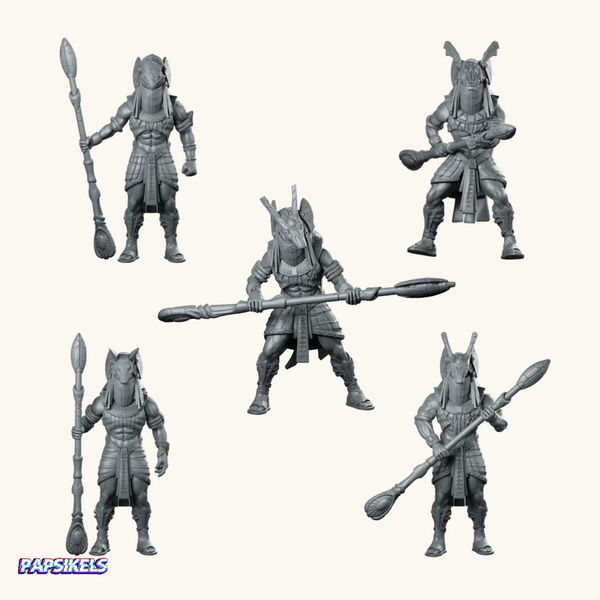 Guldoran Entrance Guards Bundle | 5 Sci-Fi Resin Miniatures by Papsikels