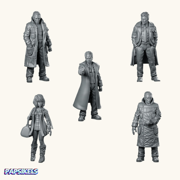 Nexus 6 Replicants & Ricky Deckard Cyberpunk Bundle | 5 Resin Miniatures