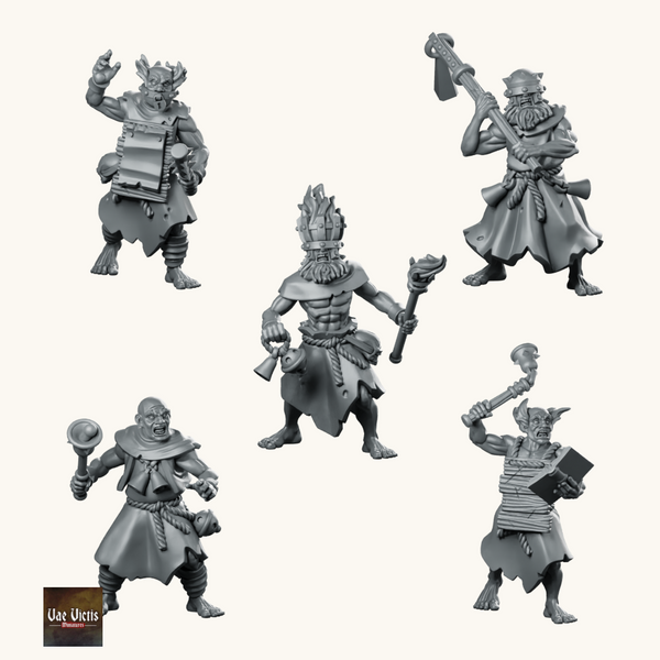 Fanatics Bundle 5 Fantasy Resin Miniatures | Vae Victis Cultists & Zealots