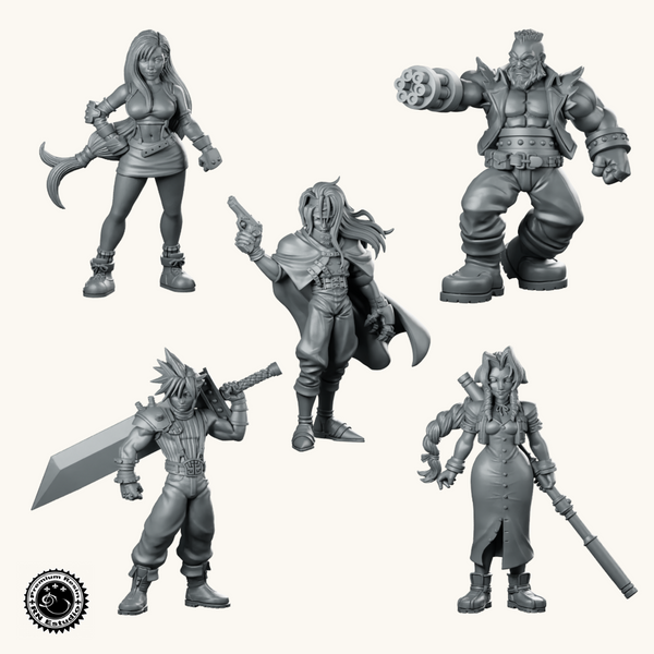 JRPG Heroes Bundle | 5 Resin Miniatures by RN Estudio