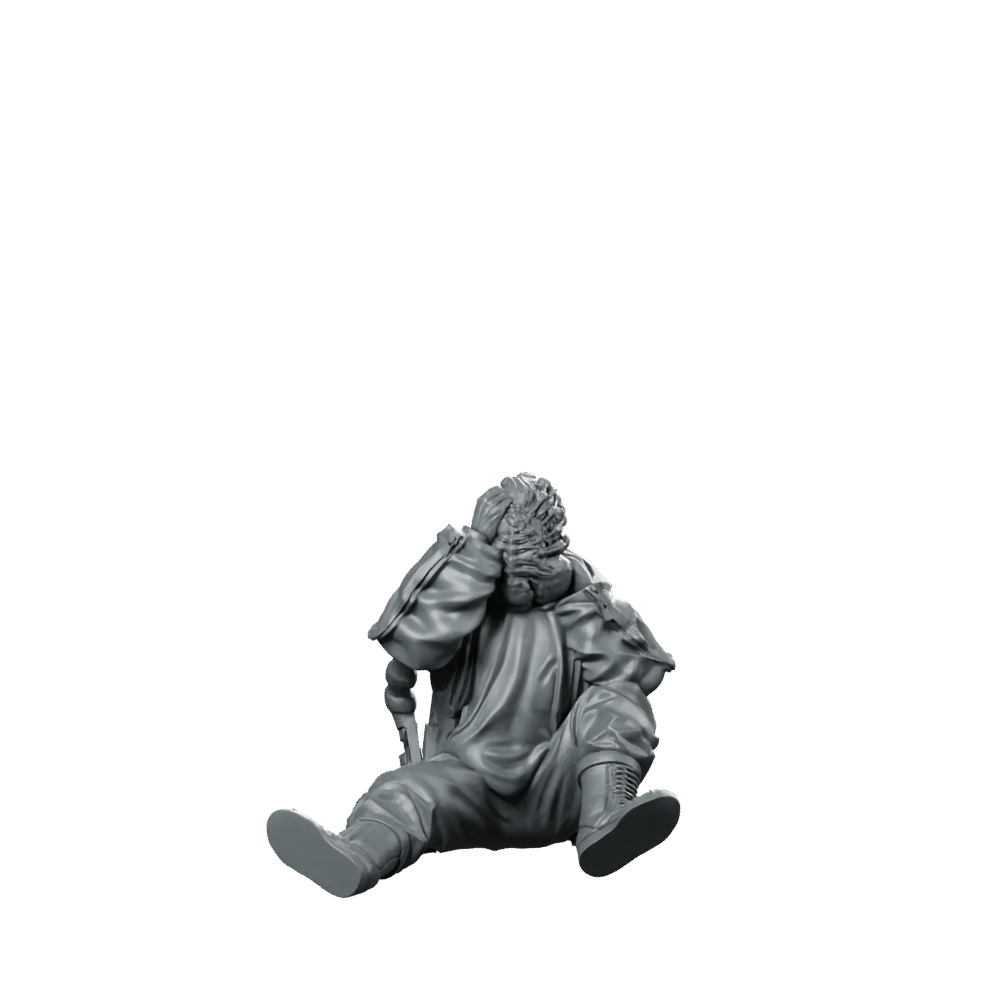 Impulsive Miner Victim Miniature Sci-Fi Casualty Diorama Miniature 360 Spin 01