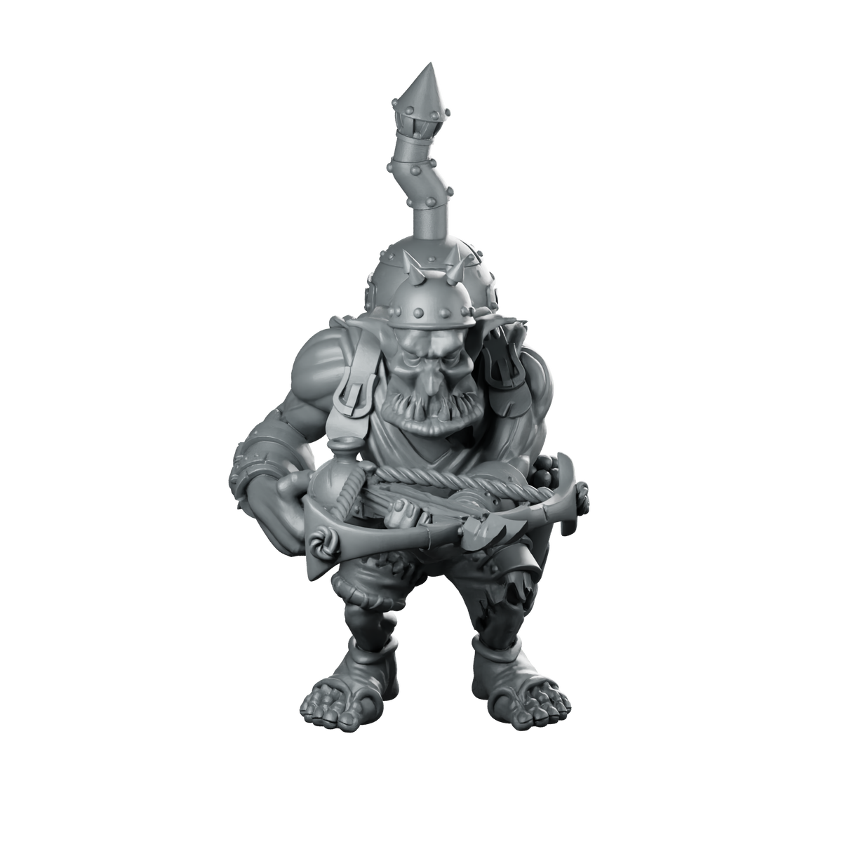 Incendiary Orc 3 Miniature Goblin Crossbowman Miniature 360 Spin 01