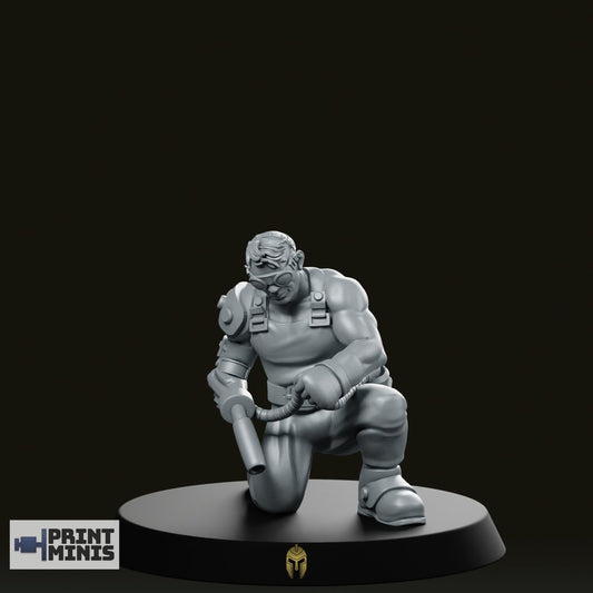 Industrial Worker 4 Miniature - PrintMinis - We Print Miniatures