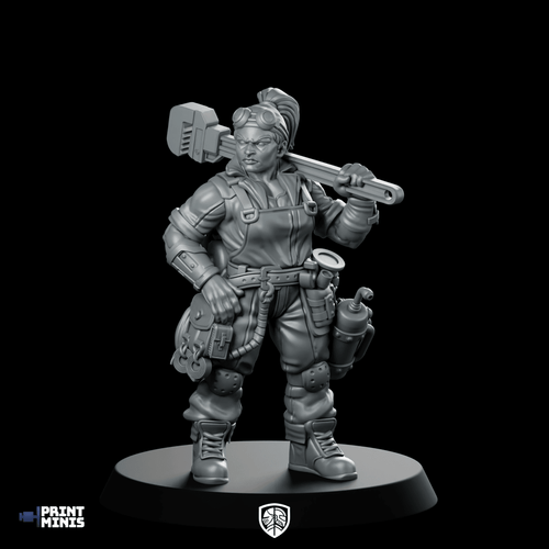 Inessa Pipewright Miniature Artificer Mechanic Engineer - Print Minis - We Print Miniatures
