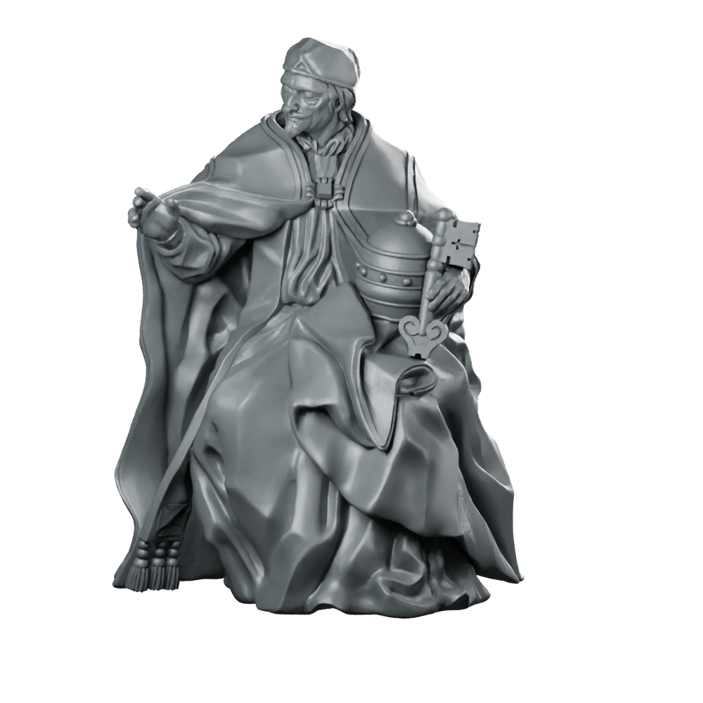Inotentio XI Miniature Holy Priest Key Cleric Miniature 360 Spin 01