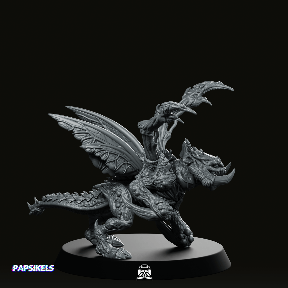 Insectoid Alien Basic Frontline Warrior 3 Miniature - Papsikels Miniatures - We Print Miniatures