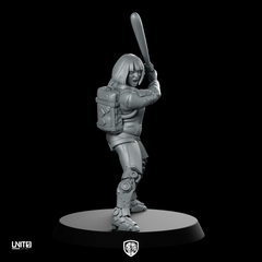 Iona Shard Drayke 02 Cyberpunk Miniature Bat-Wielding