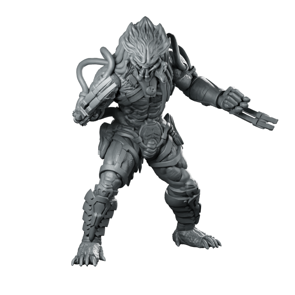 Iron Blood Clan Skull Cracker Miniature Alien Hunter Miniature 360 Spin 01
