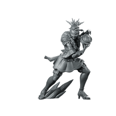 Isolde Casting Spell Miniature Dynamic Mage Sorcerer Miniature 360 Spin 01