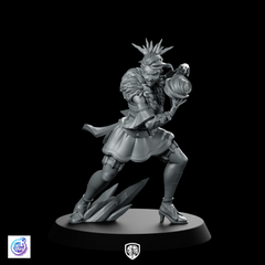 Isolde Casting Spell Miniature Dynamic Mage Sorcerer