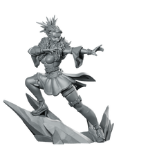 Isolde Ice Surfing Miniature Frost Sorceress Villain Miniature 360 Spin 01