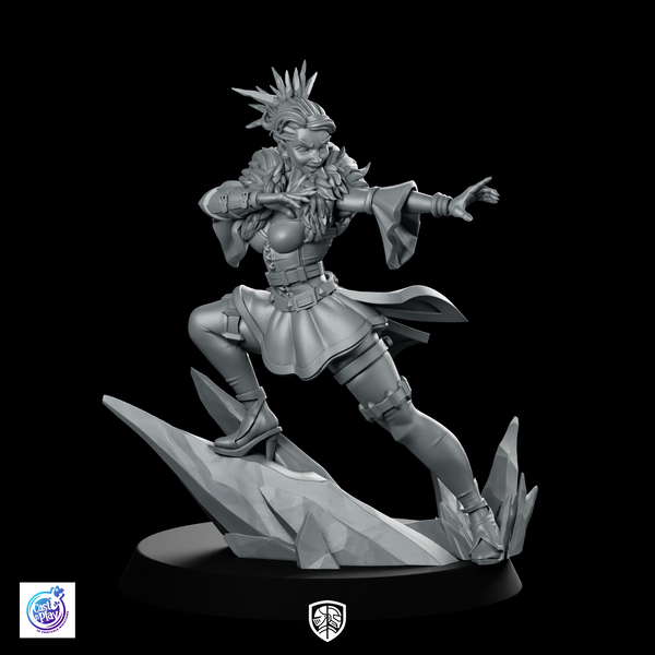 Isolde Ice Surfing Miniature Frost Sorceress Villain
