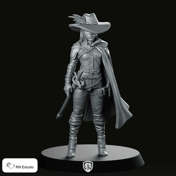 Isolde Ravenshot Miniatuur Vrouwelijke Revolverheldin Duellist