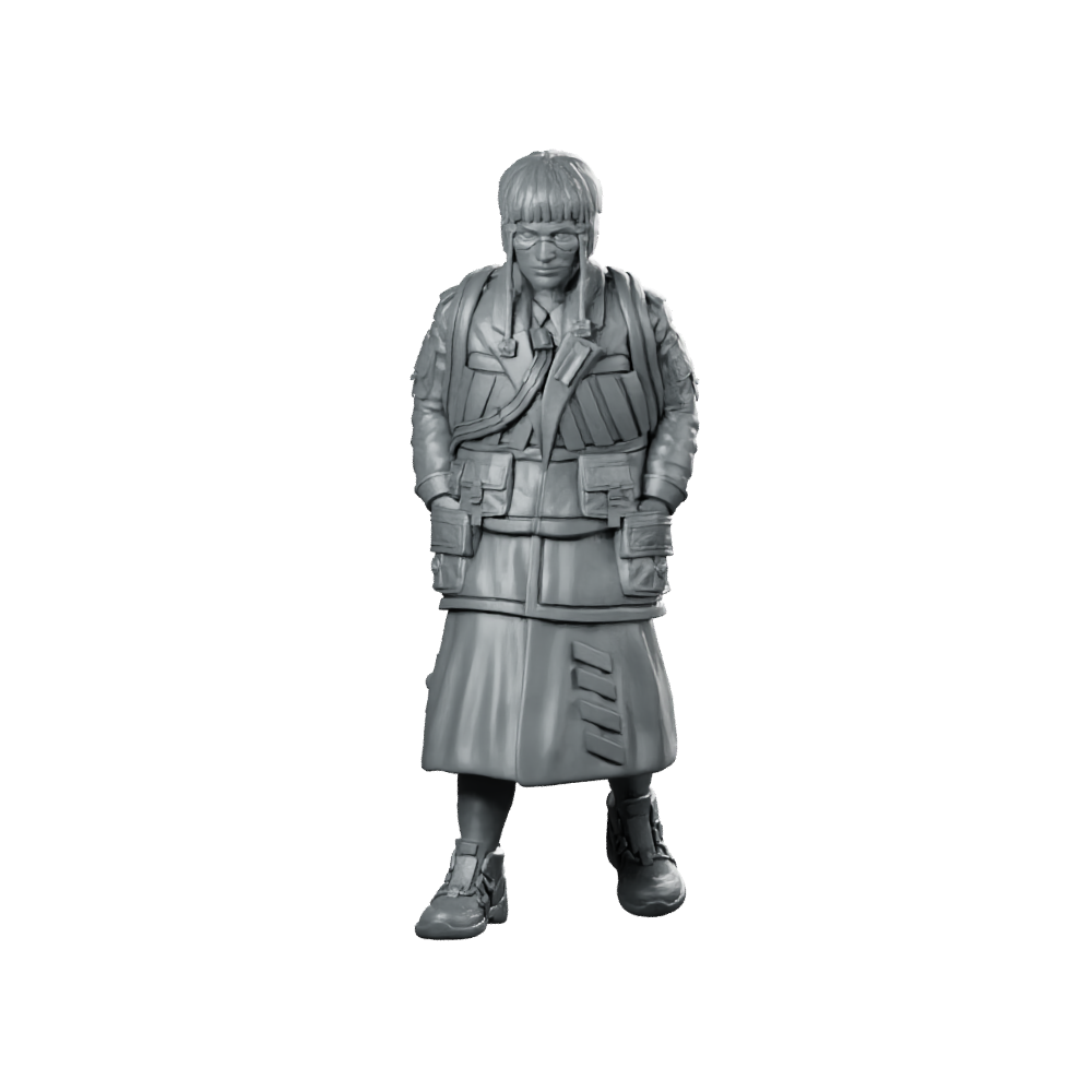 Ivone Laporte 01 Miniature Cyberpunk Covert Operative Miniature 360 Spin 01