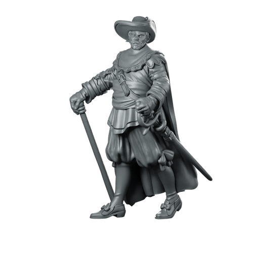 Jacques Miniature Noble Officer Cavalier With Rapier Miniature 360 Spin 01