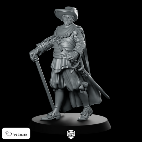 Jacques Miniature Noble Officer Cavalier With Rapier