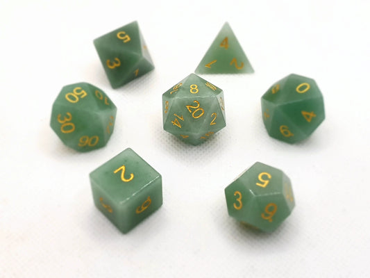 Jade | Natural Gemstone | 7 Piece Set - Tabletop Dominion - We Print Miniatures