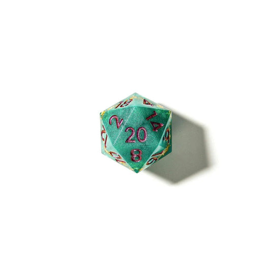Jaded Turquoise | Sharp Edge Dice | 7 Piece Set - Tabletop Dominion - We Print Miniatures